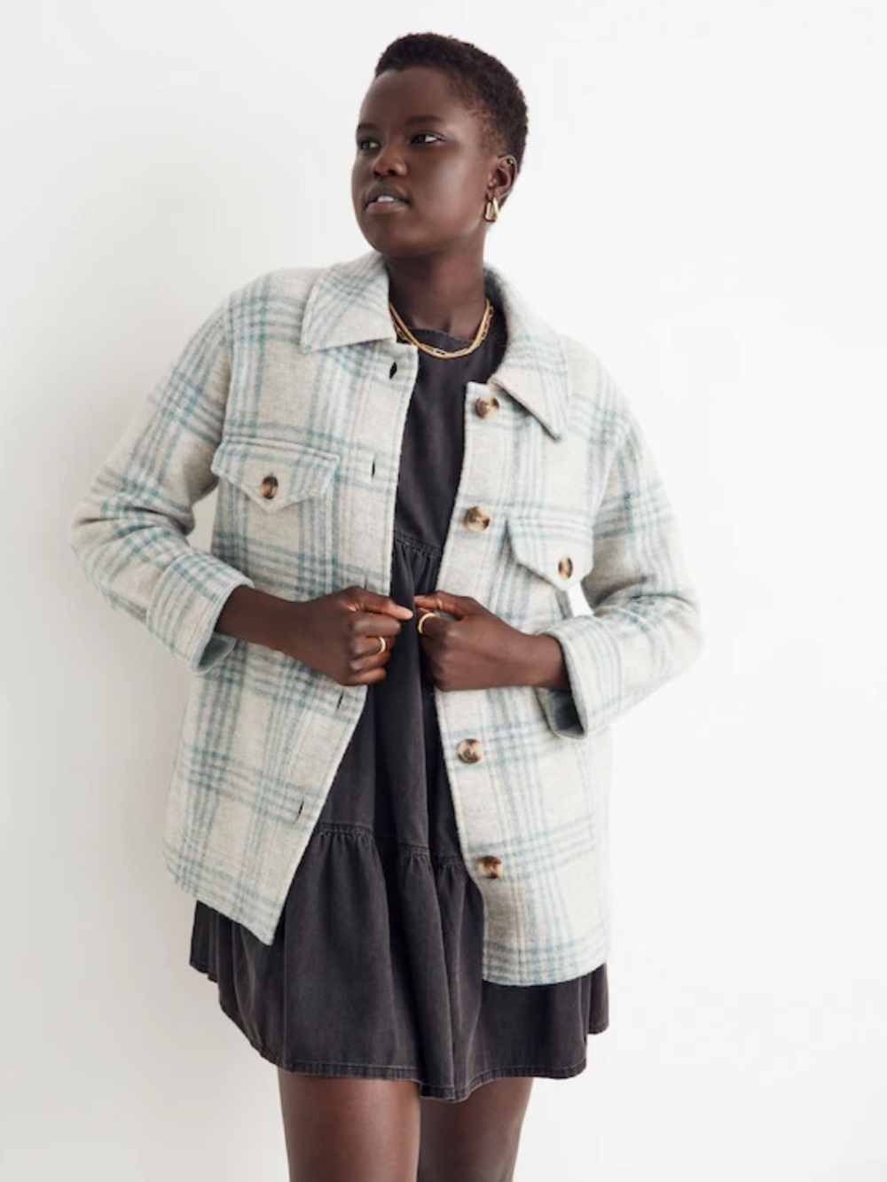 Madewell Women’s Boiled Wool Shirt-Jacket Shacket